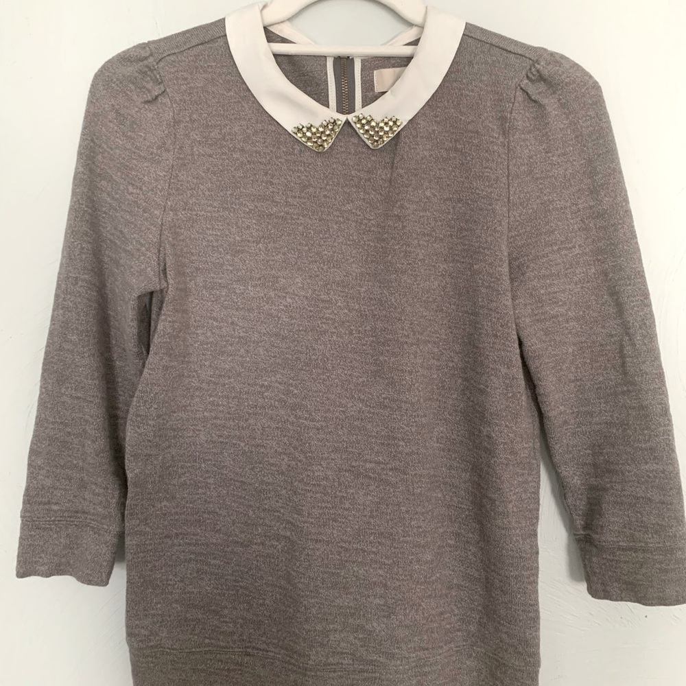 Loft fitted color embellished top